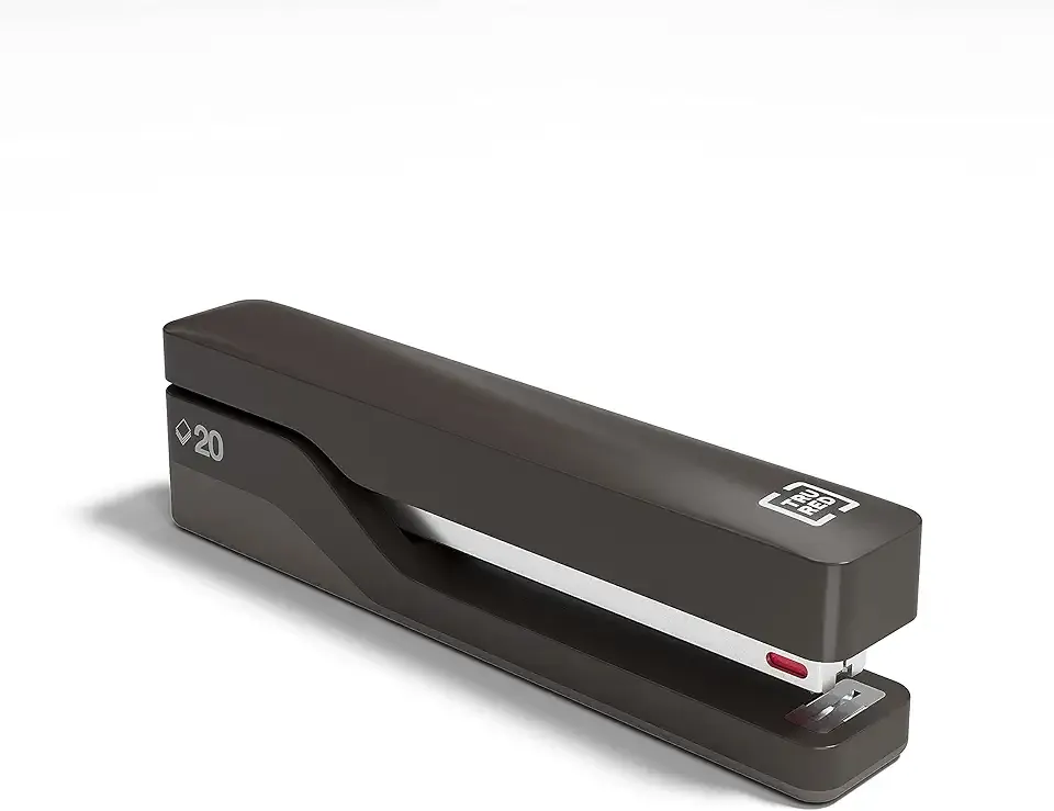 TRU RED Desktop Stapler, 20‑Sheet Capacity, Black – Everyday Office Stapler