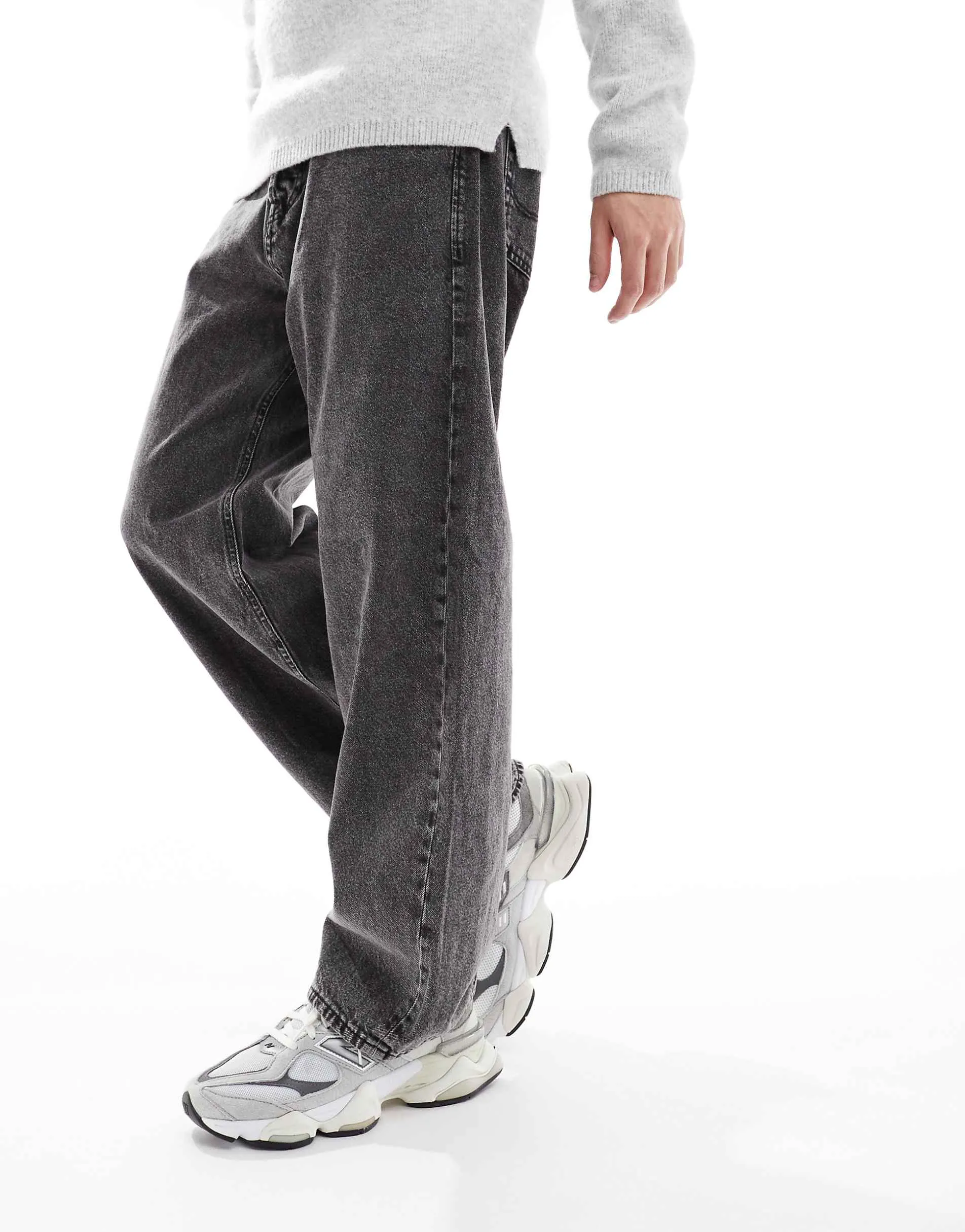 Jack & Jones Alex baggy jean in washed black