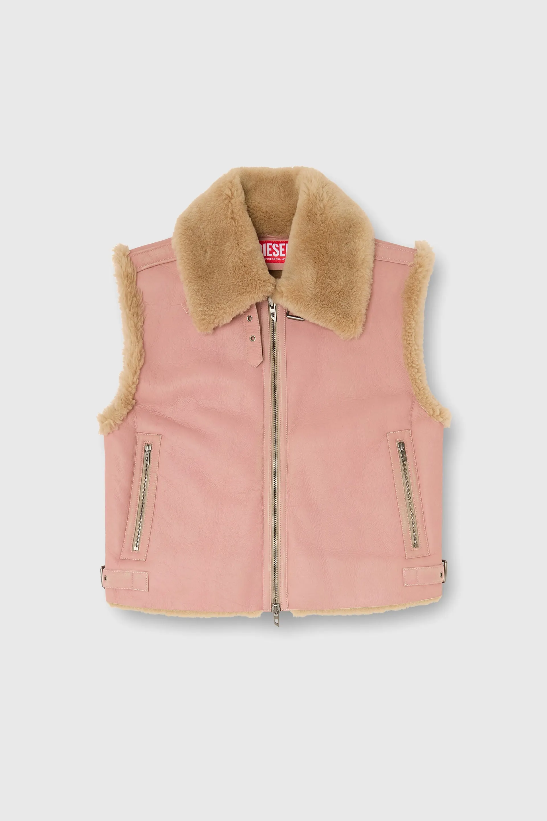 Shearling leather vest