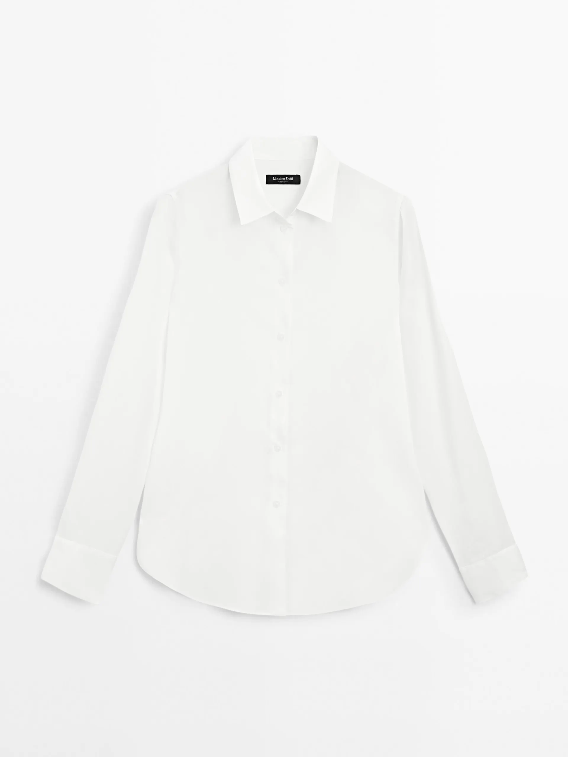 Soepelvallend overhemd met polokraag