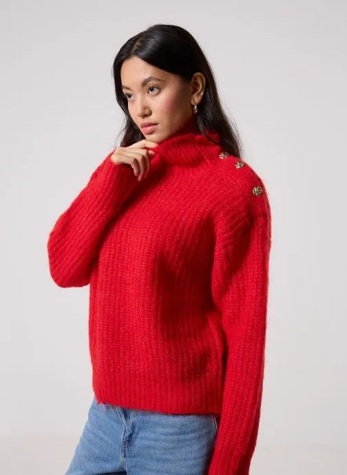 Truien Young Ladies Knitted Sweater-LAL713EH dames rood