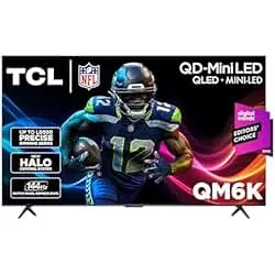 TCL 75 Inch Class QM6K Series | Mini LED QLED 4K HDR | 75QM6K, 2025 Model | 120HZ-144HZ High Brightness Smart Google TV Dolby Atmos Onkyo Audio | Voice Remote Alexa Gaming Streaming Television