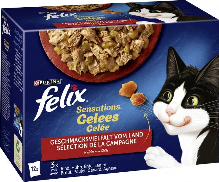 Felix Sensations Gelees Geschmacksvielfalt vom Land in aromatischen Gelee 12 x 85 g