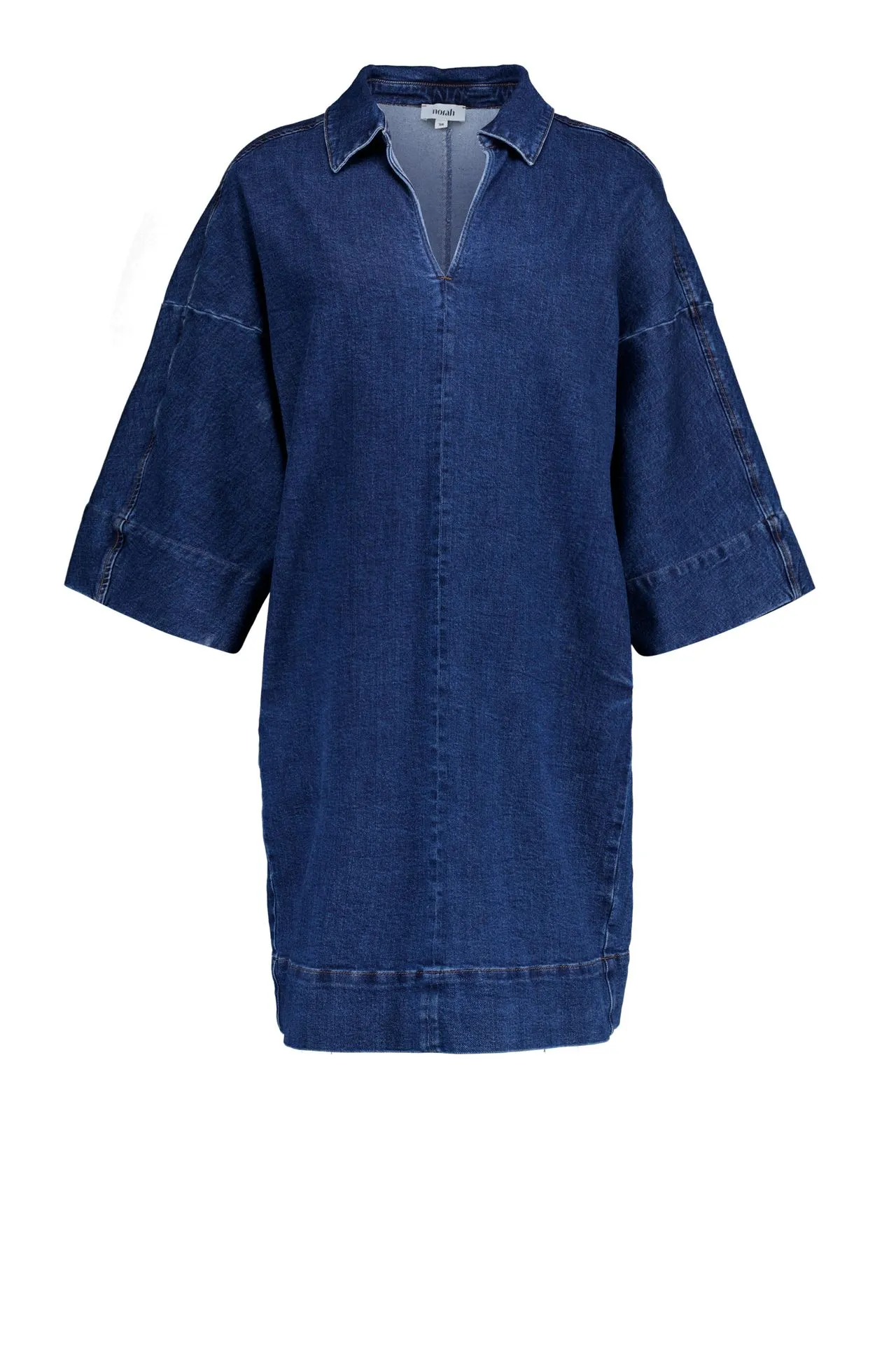 Blauwe midi denim jurk