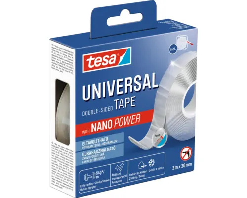 Nano univerzální páska Tesa znovu použitelná 3 m x 30 mm