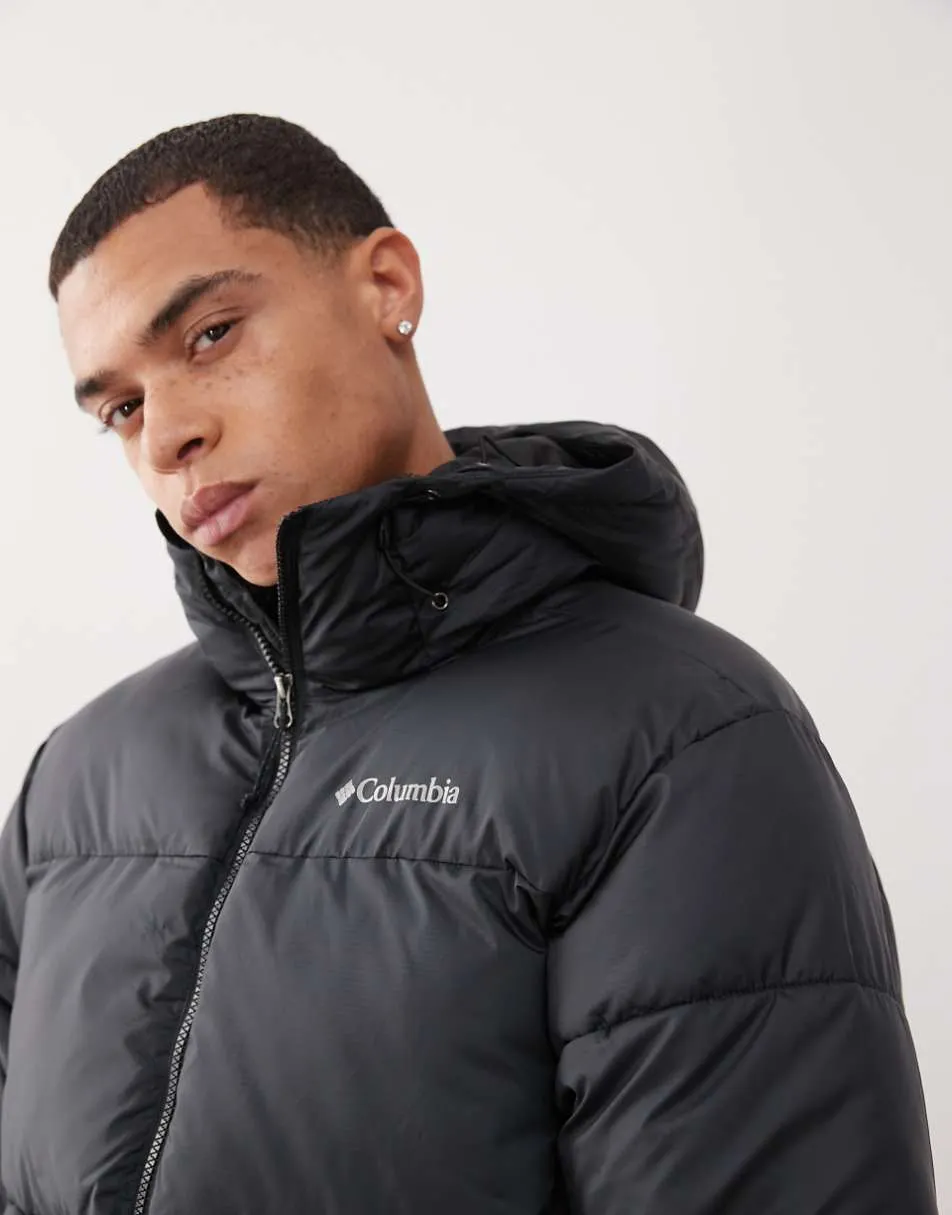 Columbia Puffect II hooded puffer coat in black