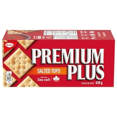 Premium Plus Salted Tops Crackers, Canada's favourite soda cracker brand