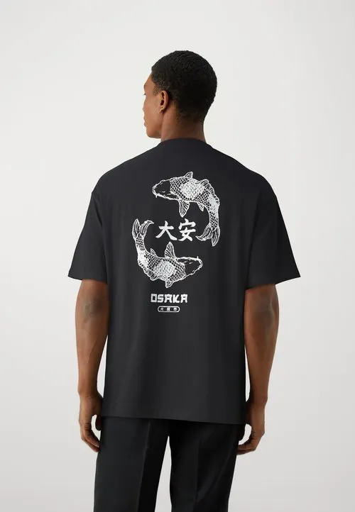 JJTUNE TEE CREW NECK - T-shirts med print - black
