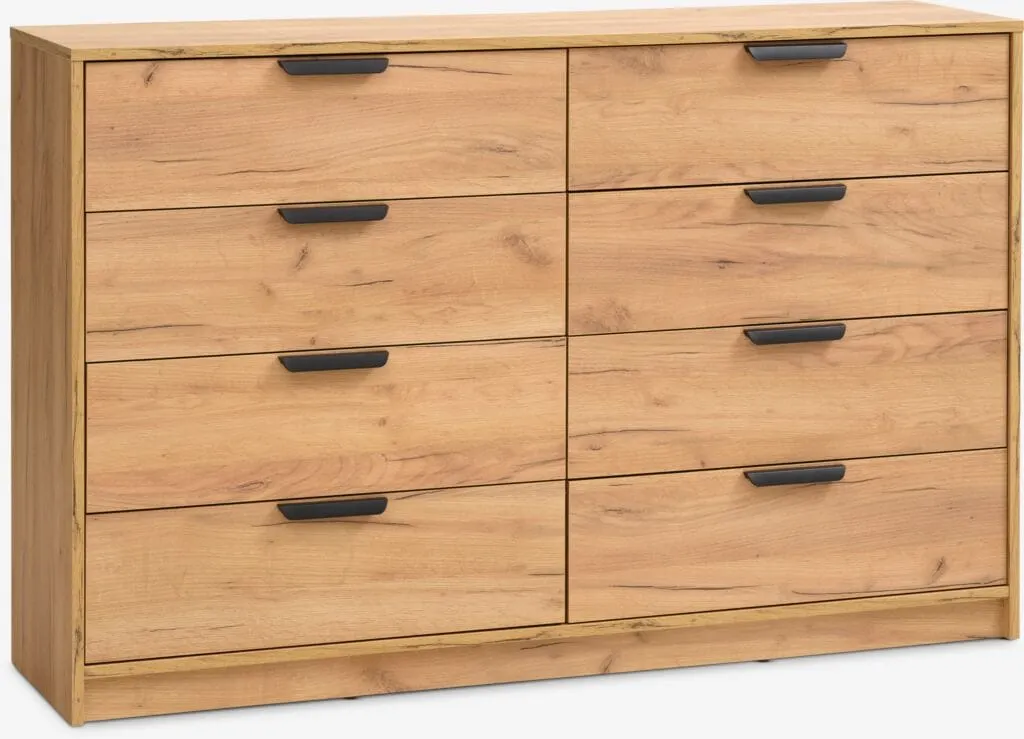 Cassettiera 4+4 cassetti JENSLEV color rovere selv.naturale