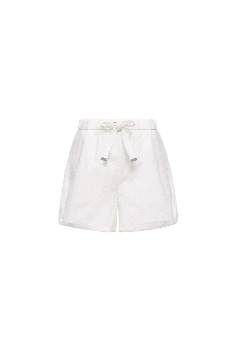 San Gallo & Cotton Poplin Shorts - Hvit