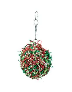 Petlala Christmas Shredder Ball Parrots - Interactief - 13x13x29,5 cm