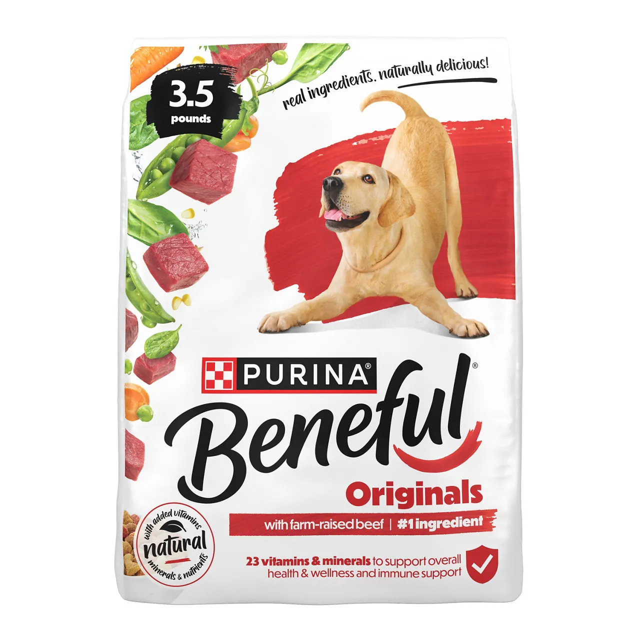 Purina Beneful Originals With Farm-Raised Beef Natural Dog Food Dry Recipe With Added Vitamins, Minerals and Nutrients