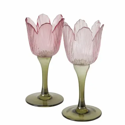 Windlicht - farblich sortiert - Tulpe