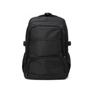 Mochila Unisex Urbana 6 Bolsillos Porta Notebook Omaha Negro Liso