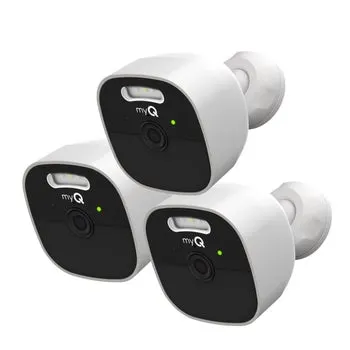myQ Outdoor Smart Battery Camera, Pack of 3