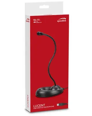 SPEEDLINK SL-800001-BK, Tischmikrofon, Kabelgebunden, USB, USB Typ-A, Schwarz, Erwachsener