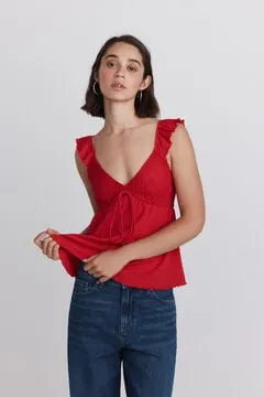 Camiseta tirantes volantes