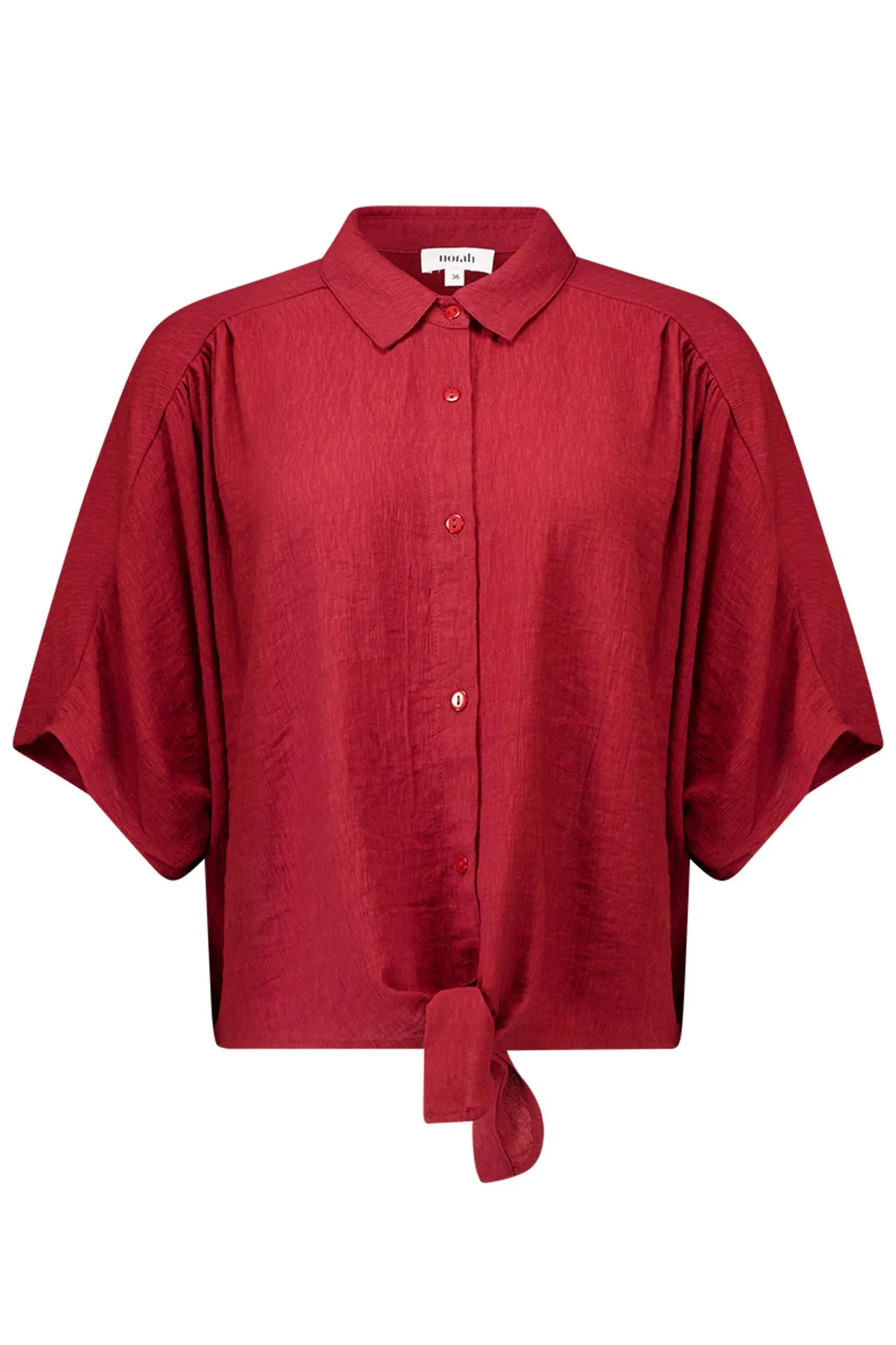 Brique blouse met strikdetail