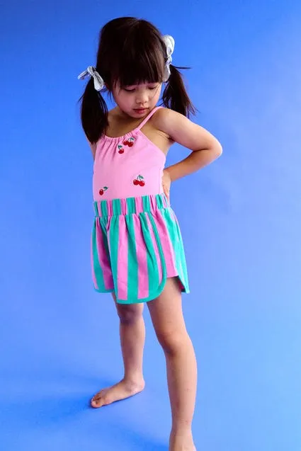 Kids short katoen strepen