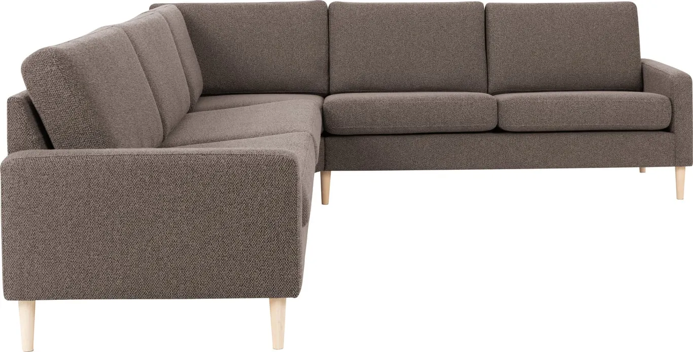 Sone høy hjørnesofa Modulsofa. 3 seter + hjørne + 2,5 seter i stoff Taffie Thule, armlene J5.