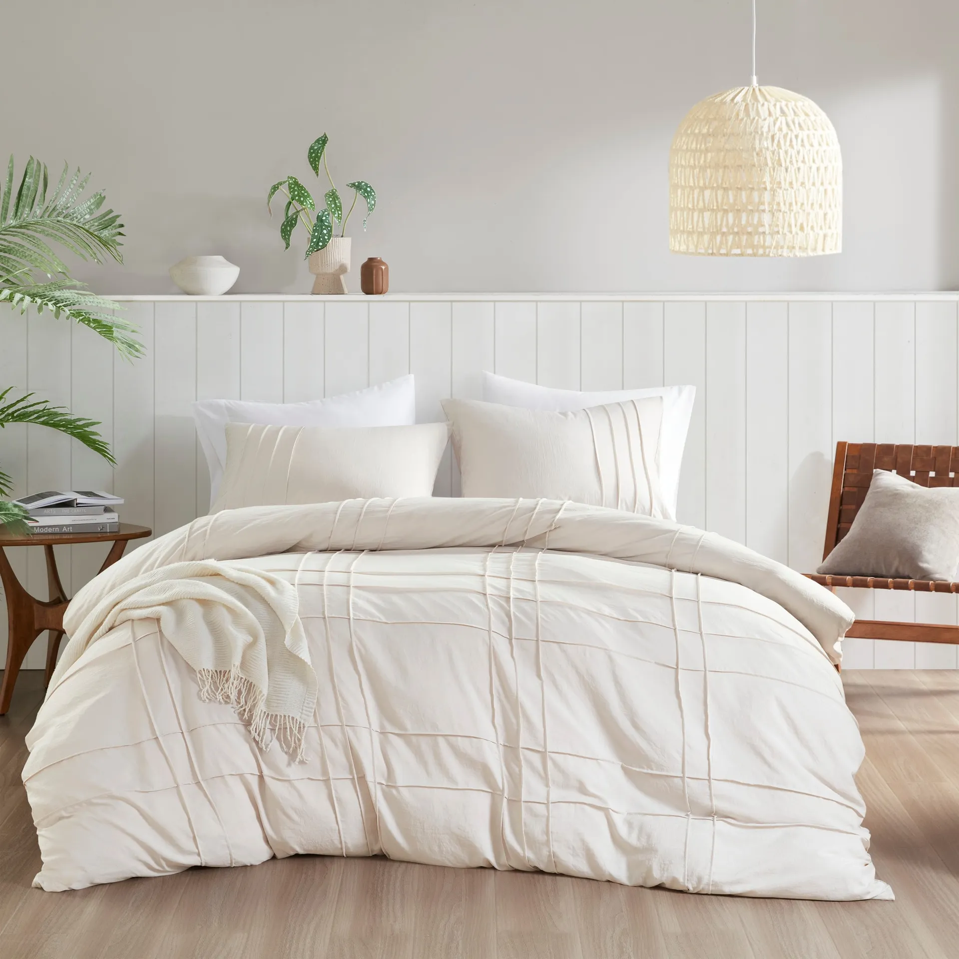 Neutral Solid Queen Duvet cover Microfiber