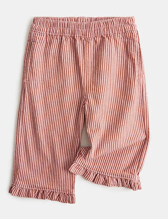 Gestreifte Jeans aus reiner Baumwolle (0–5 Jahre)