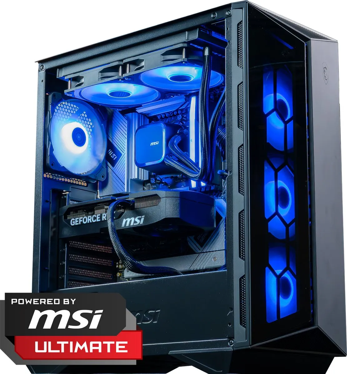 FlowUP x Powered By MSI - Don Kaaklijn - De Enge Game Gaming PC 2 - AMD Ryzen 5 7500X3D - RTX 5070 - 32GB DDR5 - 1 TB SSD - Waterkoeling