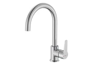 Grifo de cocina monomando caño alto Roca Estreia cromo