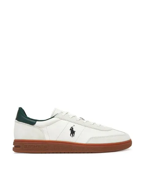 Bedford Leather-Suede Trainer Bianco/Forest