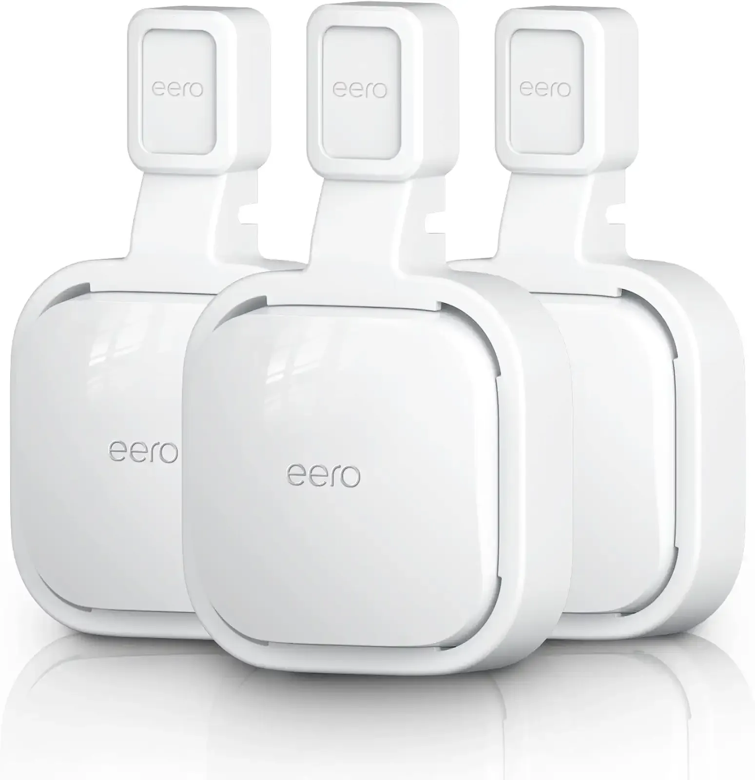3Pack Wall Mount Holder for eero Pro 6e/6 Mesh Wi-Fi System, Outlet Wall Mount Stand Bracket for eero Pro 6e tri-Band Mesh, Wire Organizer