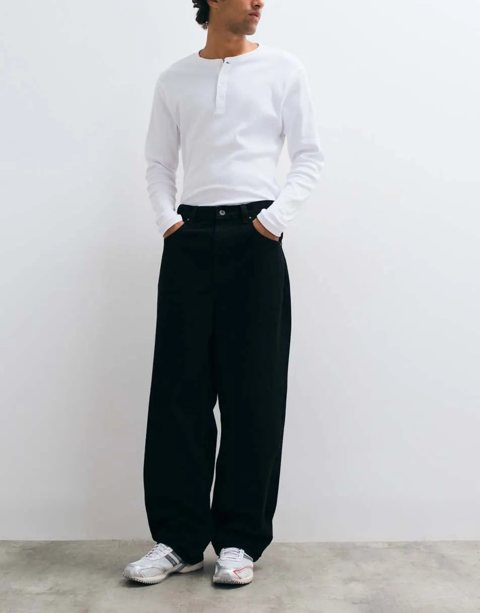 ASOS DESIGN loose jeans in black