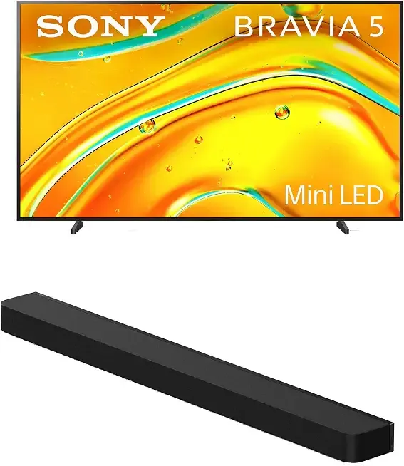 Sony K98XR50 98 Inch Bravia Mini LED 4K HDR Google TV with a HT-A8000 BRAVIA Theater Bar Soundbar (2025)