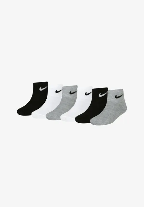 QUARTER UNISEX 6 PACK - Sokker - white/dark gray heather