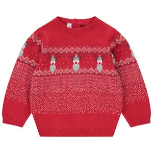 Pull doublé velours avec motif reine de Noël pour bébé garçon
