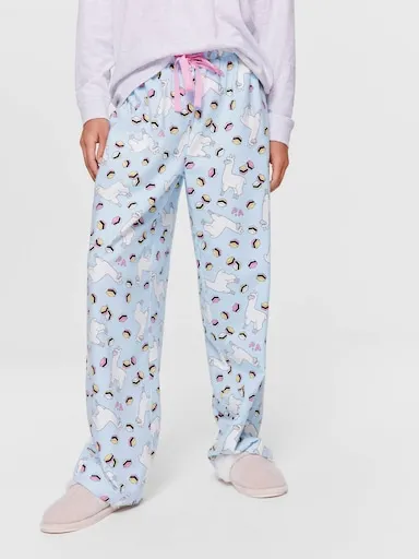 Liquorice Llama 100% Cotton Flannelette Classic Pj Pant