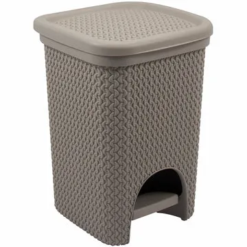 Pattumiera Intreccio 6 litri Tortora
