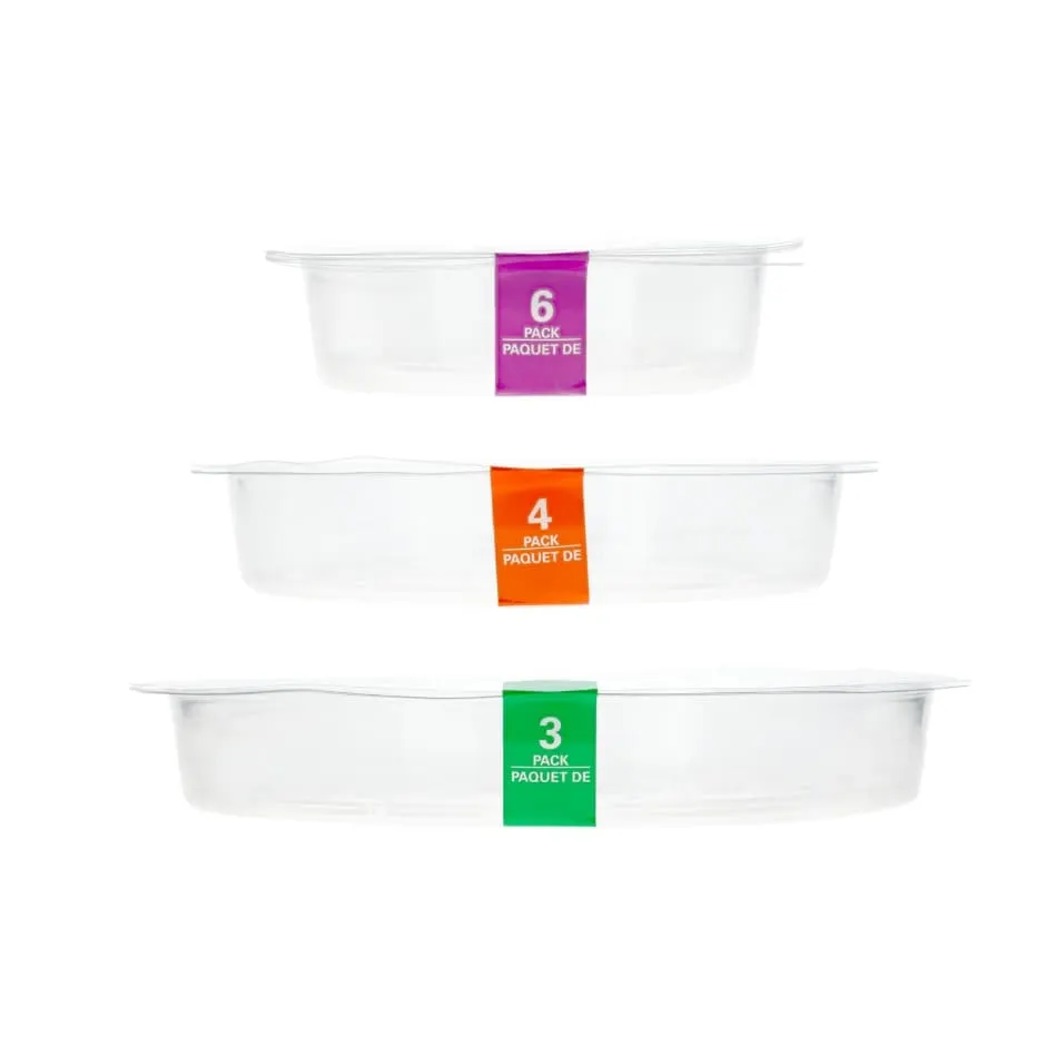 Clear Plastic Planter Saucer Pack Assortment, 1 Set