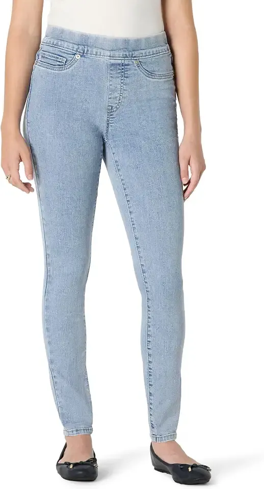 Women's Stretch Denim Mid-Rise Pull-On Skinny Jegging