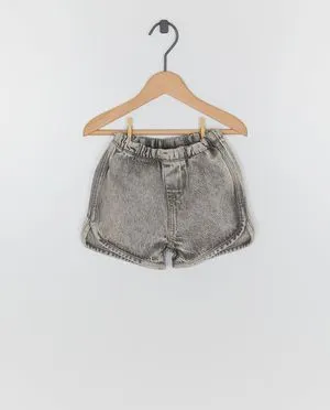 Grijze jeansshort van 100% biokatoen, unisex, 62-98