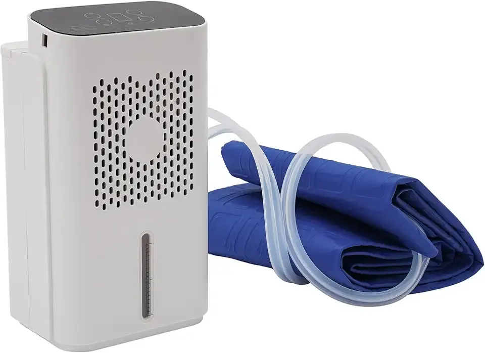 Water Cooling Mattress Pad 63 x 27.5in Bed Cooling System Water Bed Cooler with LCD Adjustable Wind Speed Quiet Hydro-Cooled Topper for Hot Sleepers Night Sweats Relief