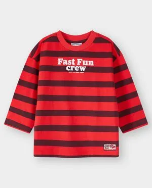 Longsleeve met opschrift in reliëf