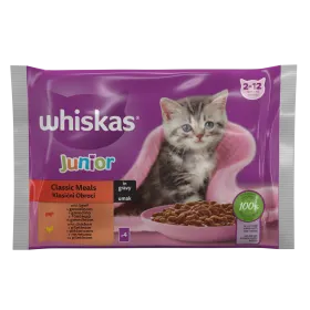 Whiskas Kitten klasični izbor govedina/piletina 4 x 85 g