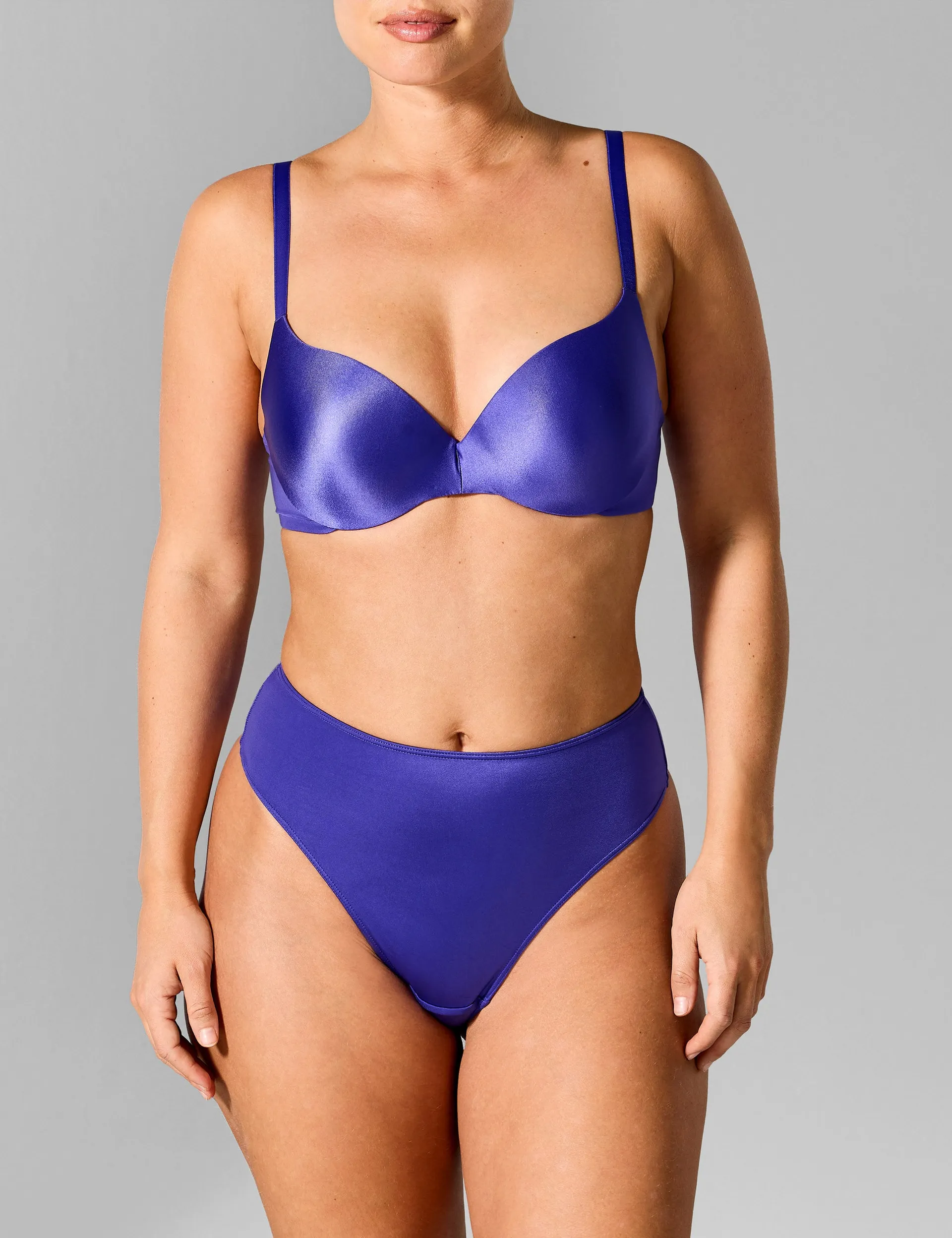 Comfort voorgevormde lichte push-up bh kobalt