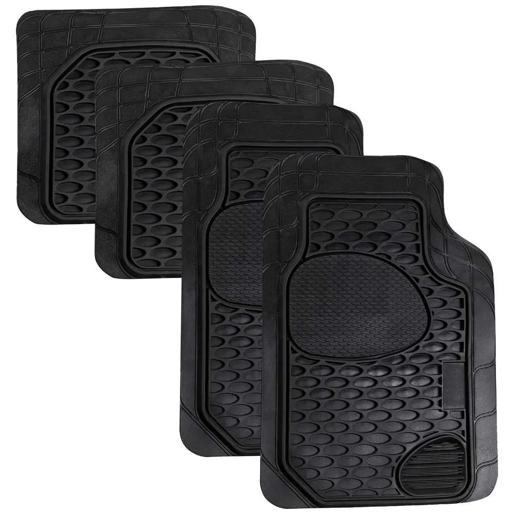 Ensemble de 4 tapis d'auto noir NEKTRA