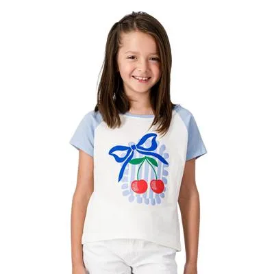 Playera Fantastic Niña Diseño De Cerezas En Moño