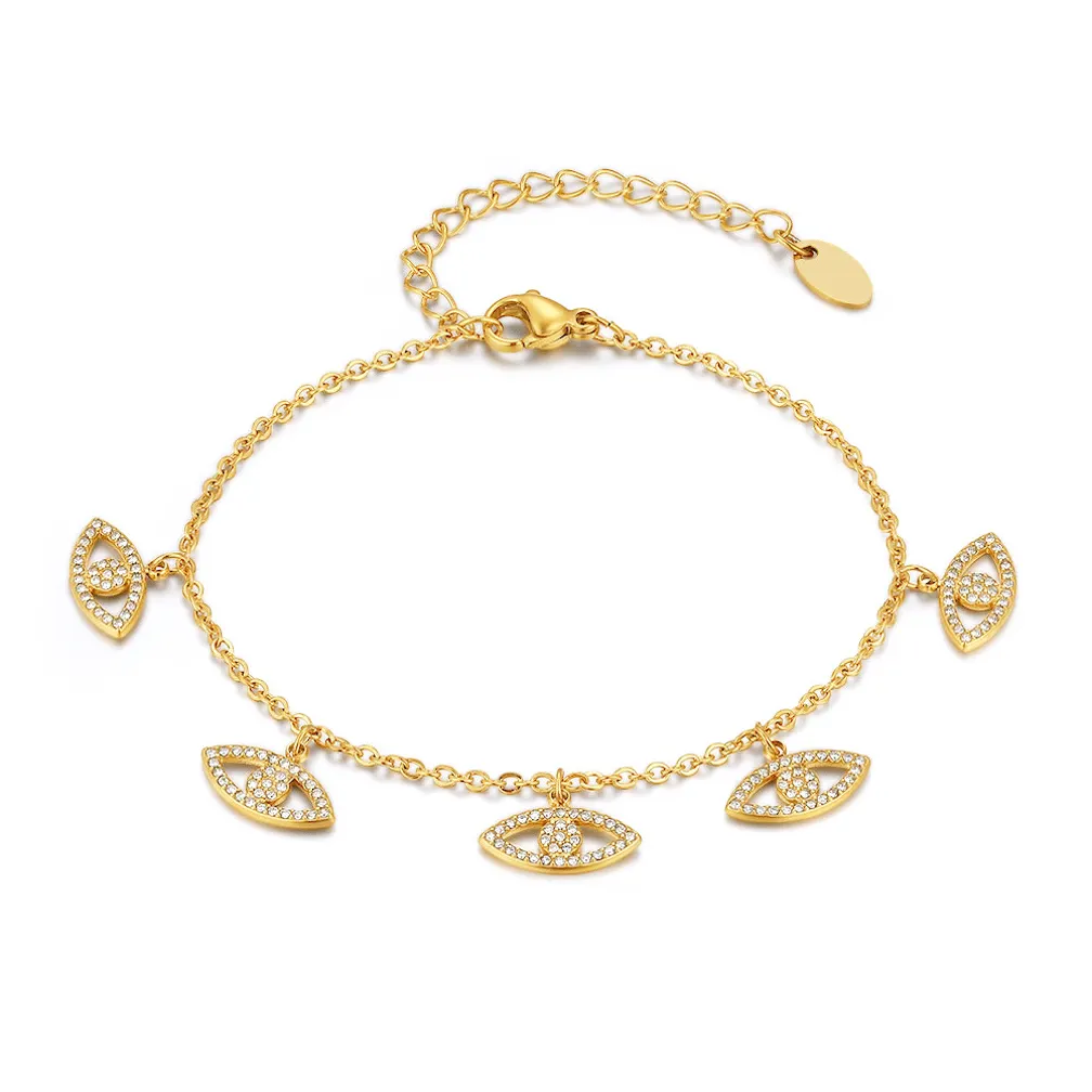 Armband in edelstaal, met ogen