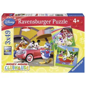 Puzzles 3 x 49 Pièces Tout le Monde Aime Mickey - Disney