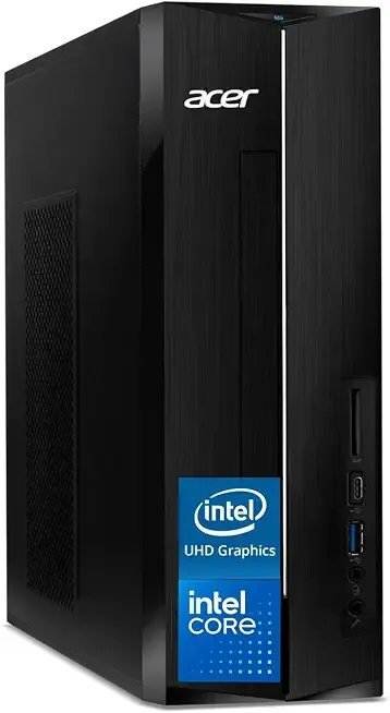 acer Aspire Business Desktop, Intel Processor, 8GB Memory, 256GB PCIe SSD, Ultra-Quiet Design, SD Card Reader, Dual 4K Monitor Support, USB-C, Wired Keyboard and Mouse, Windows 11