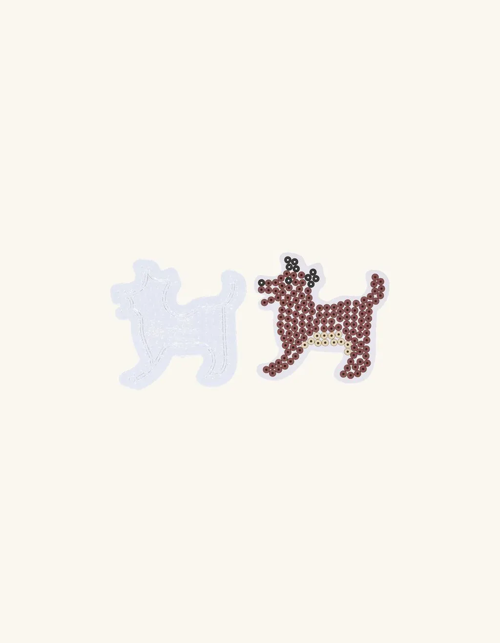 Perlenplatte Hundefigur
