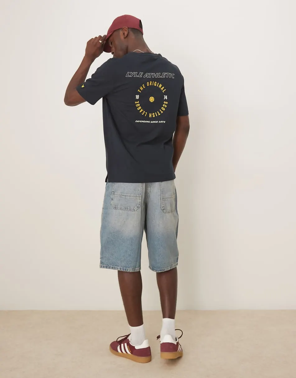 Lyle & Scott Athletic Graphic T-shirt in navy